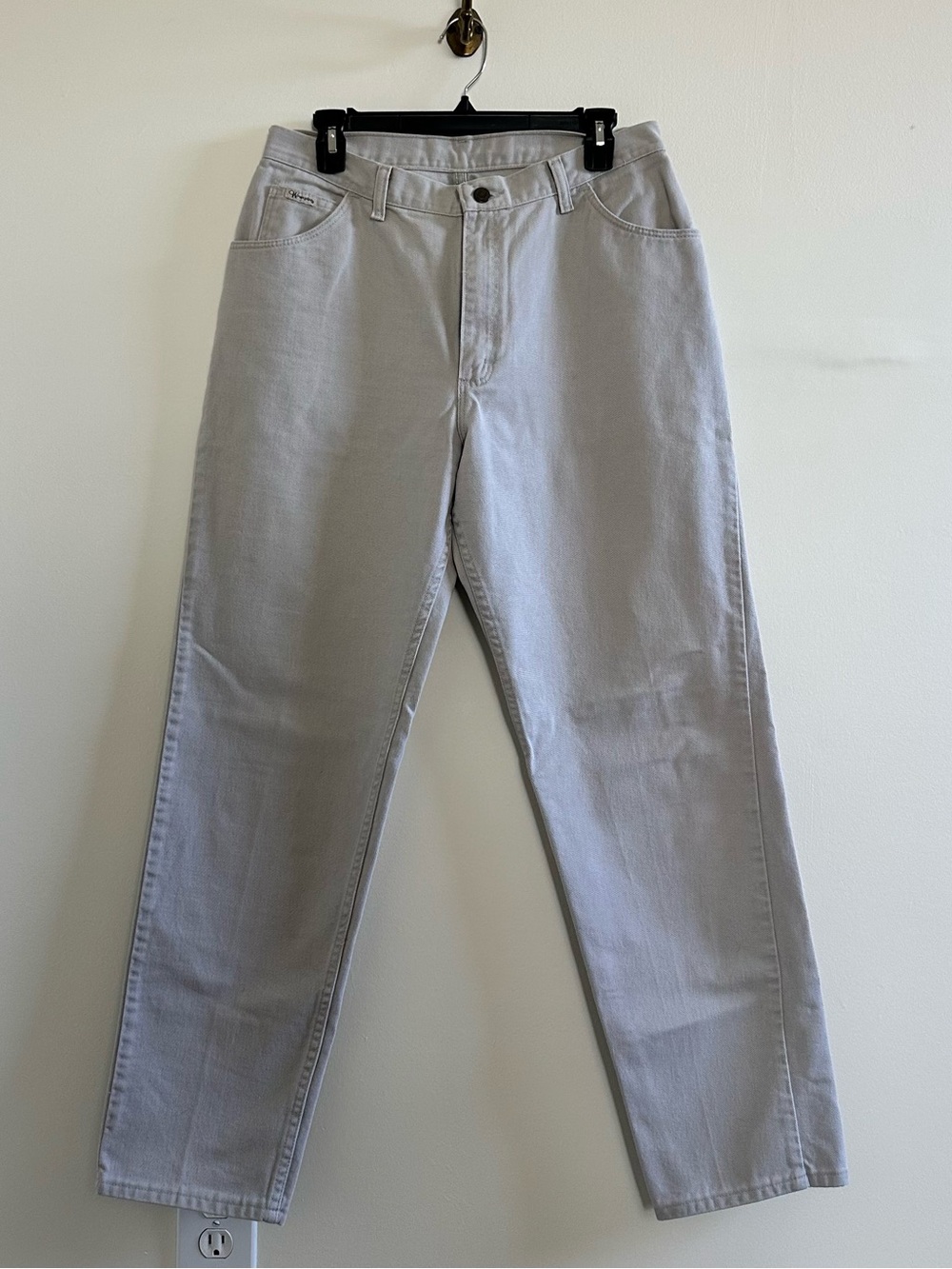 Cream Wrangler 100% cotton jeans- 14x32